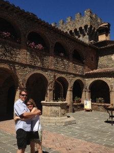 My wife Geena and I stopped for a moment to admire The Courtyard, complete with a well, before we moved upstairs to the Il Passito Room to relax and wine taste.