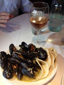We enjoyed a bowl of mussels