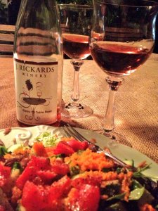 J. Rickards dry Bistro Table Rosé with smoked salmon salad. Wow! Great combo! 